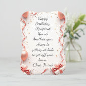 パーソナライズされたハッピーバースデーカード – 名前をカスタムする カード (スタンド正面)