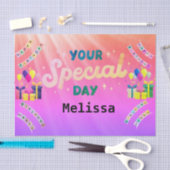 パーソナライズされたハッピーバースデーティッシュペーパー 薄葉紙 (クラフト)