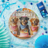 パーソナライズされたハッピーバースデードッグ紙食器 ペーパープレート (パーティー)