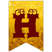 パーソナライズされたハッピーバースデーハート+年齢3 バンティングフラッグ (第1の旗)