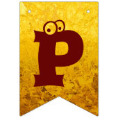 パーソナライズされたハッピーバースデーハート+年齢3 バンティングフラッグ (第3の旗)