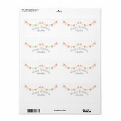 パーソナライズされたハッピーバースデーバンティングのギフトラベル ラベル (フルシート)