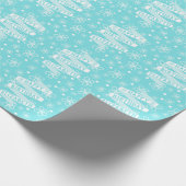 パーソナライズされたハッピーバースデーフラワードードル ラッピングペーパー (角)