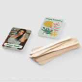 パーソナライズされたハッピーバースデーフローラファン顔 ハンドファン (組立なし)