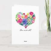 パーソナライズされたハッピーバースデーフローラリース カード (裏面)