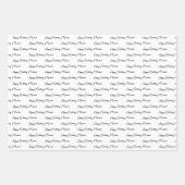 パーソナライズされたハッピーバースデーブルー、白黒 ラッピングペーパーシート (正面)