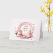 パーソナライズされたハッピーバースデープレートカード カード (黄色い花)