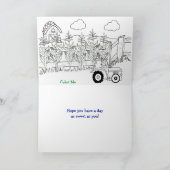 パーソナライズされたハッピーバースデーボール・ピットをテーマにした少年 カード (内部)