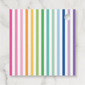 パーソナライズされたハッピーバースデーレインボーギフトラベル フェイバータグ (裏面)