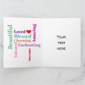 パーソナライズされたハッピーバースデーワードアート カード (内部)