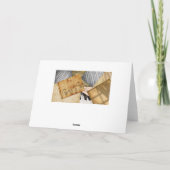 パーソナライズされたハッピーバースデーヴィンテージピアノ音楽 カード (裏面)