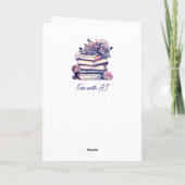 パーソナライズされたハッピーバースデーヴィンテージ図書とバラ カード (裏面)