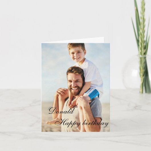 パーソナライズされたハッピーバースデー写カラフル真 カード (正面)