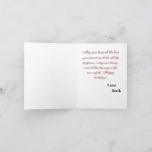 パーソナライズされたハッピーバースデー写カラフル真 カード (内部)