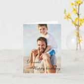 パーソナライズされたハッピーバースデー写カラフル真 カード (黄色い花)