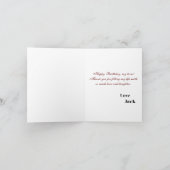 パーソナライズされたハッピーバースデー写真夫 カード (内部)