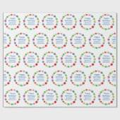 パーソナライズされたハッピーバースデー名オービットカラフル ラッピングペーパー (フラット)