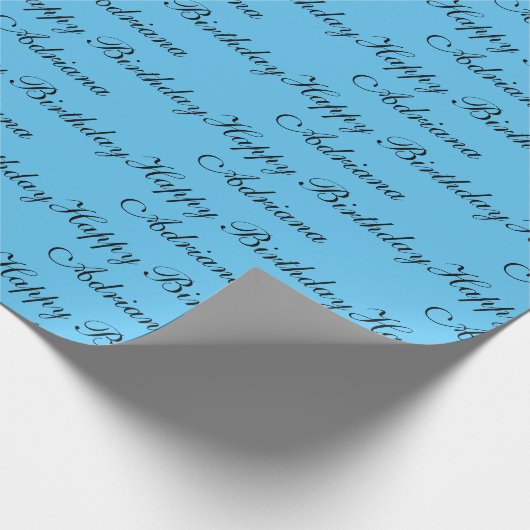 パーソナライズされたハッピーバースデー名パーソナライズされたWra ラッピングペーパー (角)