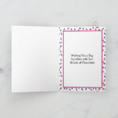 パーソナライズされたハッピーバースデー手描きお洒落 カード (内部)