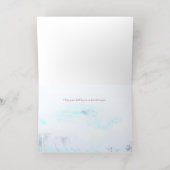 パーソナライズされたハッピーバースデー海テーマ 箔グリーティングカード (内側レイダウン)