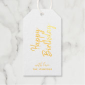 パーソナライズされたハッピーバースデー箔ギフトラベル ギフトタグ (正面)