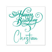 パーソナライズされたハッピーバースデー自己スタンプ セルフインキングスタンプ (デザイン)