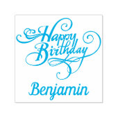 パーソナライズされたハッピーバースデー自己スタンプ セルフインキングスタンプ (デザイン)