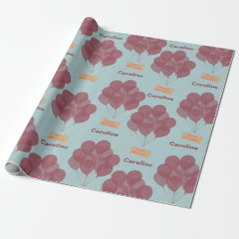 パーソナライズされたハッピーバースデー風船 ラッピングペーパー