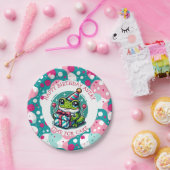 パーソナライズされたハッピーバースデー | カエルをテーマにした ペーパープレート (パーティー)