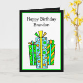 パーソナライズされたハッピーバースデー カード (黄色い花)