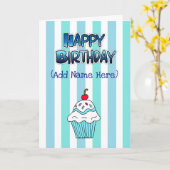 パーソナライズされたハッピーバースデー カード (黄色い花)