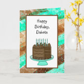 パーソナライズされたハッピーバースデー カード (黄色い花)