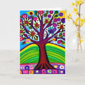 パーソナライズされたハッピーバースデー カード (黄色い花)