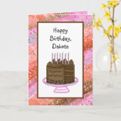 パーソナライズされたハッピーバースデー カード (黄色い花)