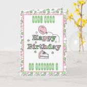 パーソナライズされたハッピーバースデー カード (黄色い花)