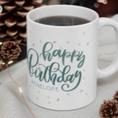 パーソナライズされたハッピーバースデー コーヒーマグカップ