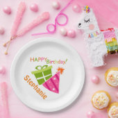 パーソナライズされたハッピーバースデー ペーパープレート (パーティー)