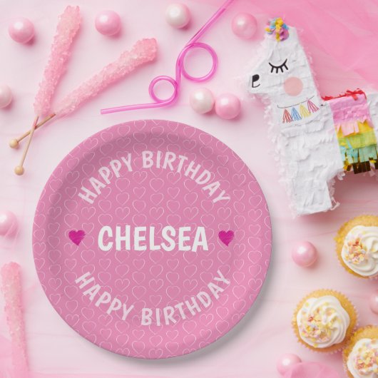 パーソナライズされたハッピーバースデー ペーパープレート (パーティー)