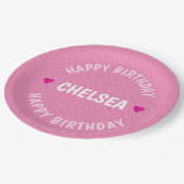 パーソナライズされたハッピーバースデー ペーパープレート (アングル)