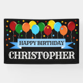 パーソナライズされたハッピーバースデー 横断幕 (横)