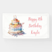 パーソナライズされたハッピーバースデー 横断幕 (横)