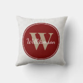 パーソナライズされたハッピーホリデーズウィンター（鳥）ショウジョウコウカンチョウ クッション (裏面)