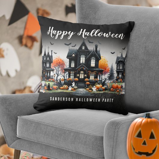 パーソナライズされたハッピー ハロウィン クッション