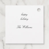 パーソナライズされたハッピー ホリデー ギフトタグ フェイバータグ (裏面)