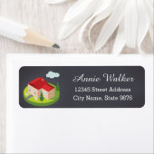 パーソナライズされたハモダンウス差出人住所ラベル ラベル (インサイチュ)