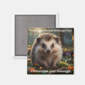 パーソナライズされたハリネズミ可愛いカスタマイズ可能ギフト マグネット (正面/裏面)