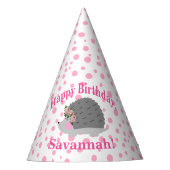 パーソナライズされたハリネズミ誕生日パーティーハット パーティーハット (正面)