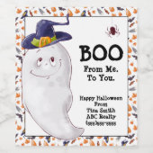 パーソナライズされたハロウィンポップ・アートのバイ ワインラベル (シングルラベル)