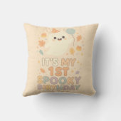 パーソナライズされたハロウィン不気味1歳 クッション (裏面)