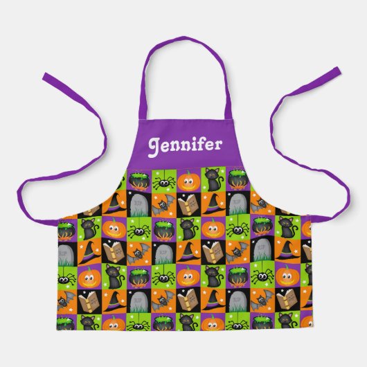 パーソナライズされたハロウィン子供へエプロン エプロン (正面)